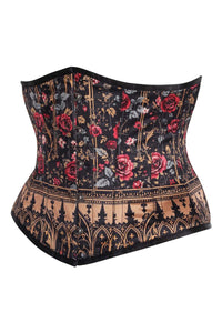 Gothic Rose Cathedral Print Underbust Corset