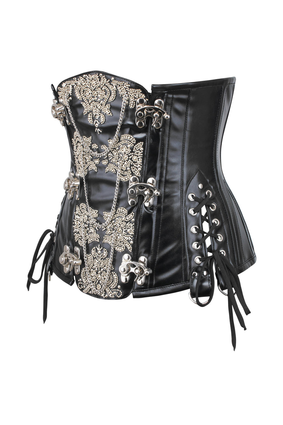 Corset Story WTS223 Ornate Leatherette Steampunk Underbust