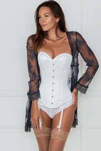 Corset Story MY-058 Classic Long White Waist Taming Corset