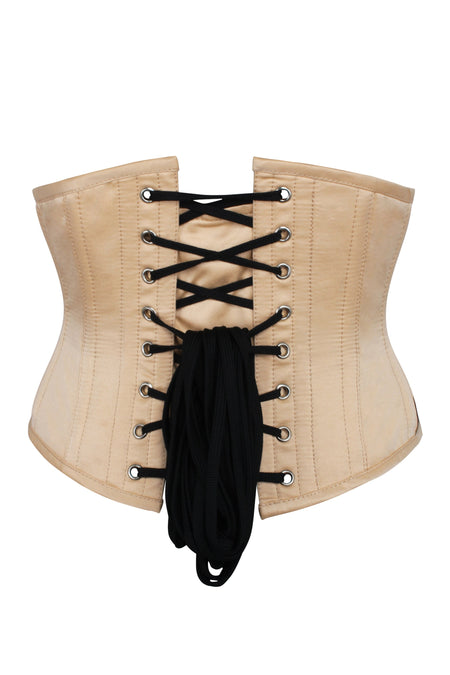 Beige Mesh Waspie Underbust