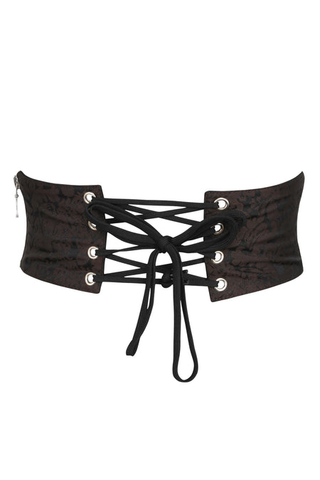 Brown Brocade Steampunk & PVC Corset Belt