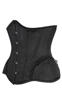 Black Burlesque Underbust with Bullet Hip Gores