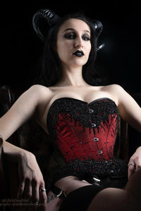 Burgundy Satin Couture Corset