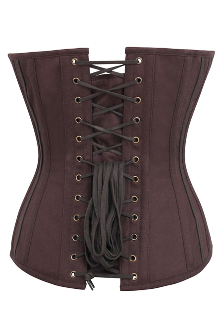 Corset Story BC-056 Brown Overbust Corset with Zip front