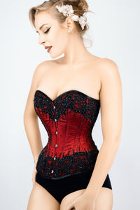 Corset Story C08 Burgundy Satin Couture Corset