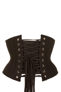 Corset Story EXS003 Cotton Black Waist Training Corset with Zip