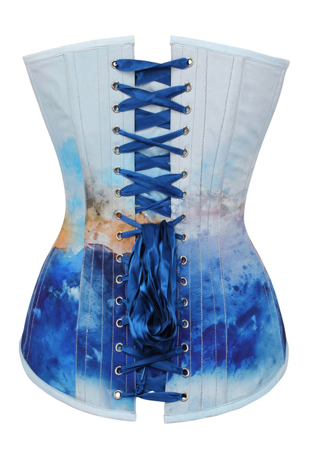 Corset Story MY-609 Misty Mountain Print Longline Overbust Corset