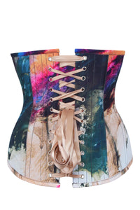 Corset Story MY-613 Abstract Ink Longline Underbust Corset