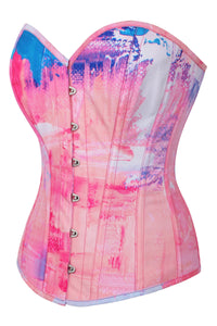 Corset Story MY-637 Cotton Candy Pink and Blue Overbust Corset