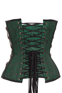 Corset Story ND-163 Green Waist Taming Steampunk Corset With Chains