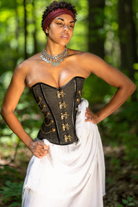 Corset Story ND-301 Black Steampunk Corset With Chains