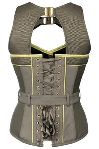 Corset Story WTS213 Military Style Zip and Buckle Corset