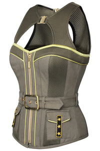 Corset Story WTS213 Military Style Zip and Buckle Corset