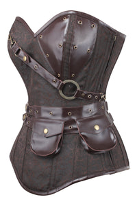 Corset Story WTS222 Brown Longline Steampunk Corset