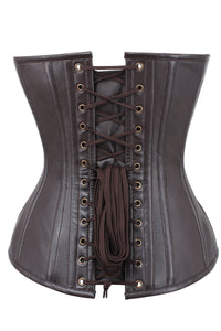 Corset Story WTS227 Brown PVC Overbust Corset