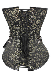 Corset Story WTS230 Black and Gold Longline Steampunk Corset