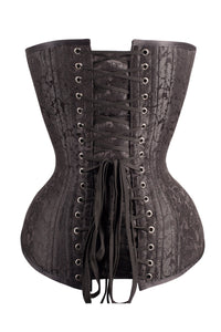 Corset Story WT-066 Long Black Brocade Expert Waist Training Corset